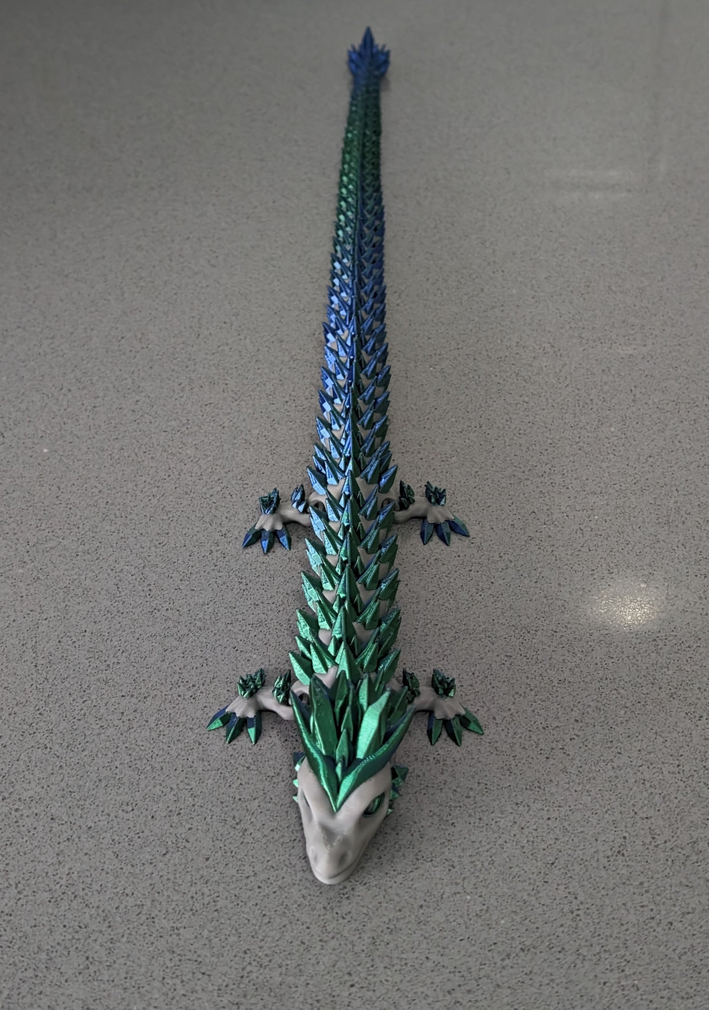 Articulated crystal dragon and egg combo